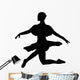 Black Ballet Dancer Silhouette Wall Decal