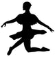 Black Ballet Dancer Silhouette Wall Decal