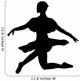 Black Ballet Dancer Silhouette Wall Decal