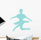 Ballet Silhouette Light Blue Wall Decal