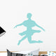 Ballet Silhouette Light Blue Wall Decal