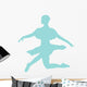 Ballet Silhouette Light Blue Wall Decal