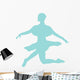 Ballet Silhouette Light Blue Wall Decal