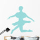 Ballet Silhouette Light Blue Wall Decal