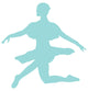 Ballet Silhouette Light Blue Wall Decal
