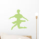 Ballet Silhouette Lime Green Wall Decal
