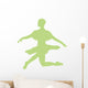 Ballet Silhouette Lime Green Wall Decal