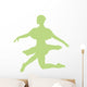 Ballet Silhouette Lime Green Wall Decal