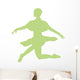 Ballet Silhouette Lime Green Wall Decal