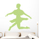 Ballet Silhouette Lime Green Wall Decal