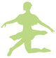 Ballet Silhouette Lime Green Wall Decal