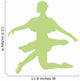 Ballet Silhouette Lime Green Wall Decal