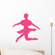 Ballet Silhouette Hot Pink Wall Decal