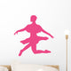 Ballet Silhouette Hot Pink Wall Decal