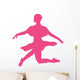 Ballet Silhouette Hot Pink Wall Decal