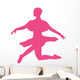 Ballet Silhouette Hot Pink Wall Decal