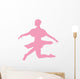 Ballet Silhouette Pink Wall Decal