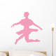 Ballet Silhouette Pink Wall Decal