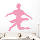 Ballet Silhouette Pink Wall Decal