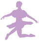 Ballet Silhouette Lavender Wall Decal