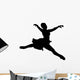 Black Ballet Dancer Silhouette Wall Decal