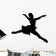 Black Ballet Dancer Silhouette Wall Decal