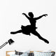 Black Ballet Dancer Silhouette Wall Decal