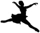 Black Ballet Dancer Silhouette Wall Decal
