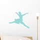 Ballet Silhouette Light Blue Wall Decal