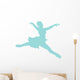 Ballet Silhouette Light Blue Wall Decal