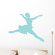 Ballet Silhouette Light Blue Wall Decal