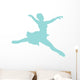 Ballet Silhouette Light Blue Wall Decal
