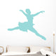 Ballet Silhouette Light Blue Wall Decal