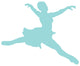 Ballet Silhouette Light Blue Wall Decal