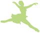 Green Grande Jette Ballerina Wall Decal