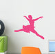 Hot-pink Grande Jette Ballerina Wall Decal