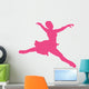 Hot-pink Grande Jette Ballerina Wall Decal
