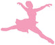 Pink Grande Jette Ballerina Wall Decal