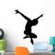 Black Ballet Dancer Silhouette Wall Decal