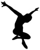 Black Ballet Dancer Silhouette Wall Decal