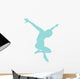 Ballet Silhouette Light Blue Wall Decal