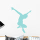 Ballet Silhouette Light Blue Wall Decal