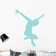 Ballet Silhouette Light Blue Wall Decal