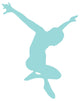 Ballet Silhouette Light Blue Wall Decal