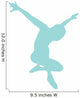 Ballet Silhouette Light Blue Wall Decal
