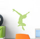 Ballet Silhouette Lime Green Wall Decal