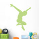 Ballet Silhouette Lime Green Wall Decal
