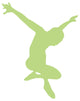 Ballet Silhouette Lime Green Wall Decal