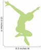 Ballet Silhouette Lime Green Wall Decal