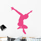 Ballet Silhouette Hot Pink Wall Decal